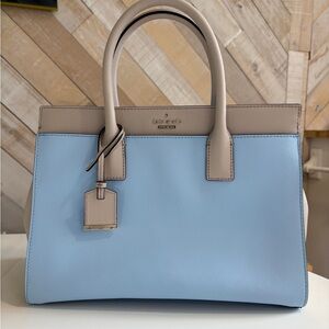 Kate Spade Blue and Beige Cameron Street Satchel Handbag